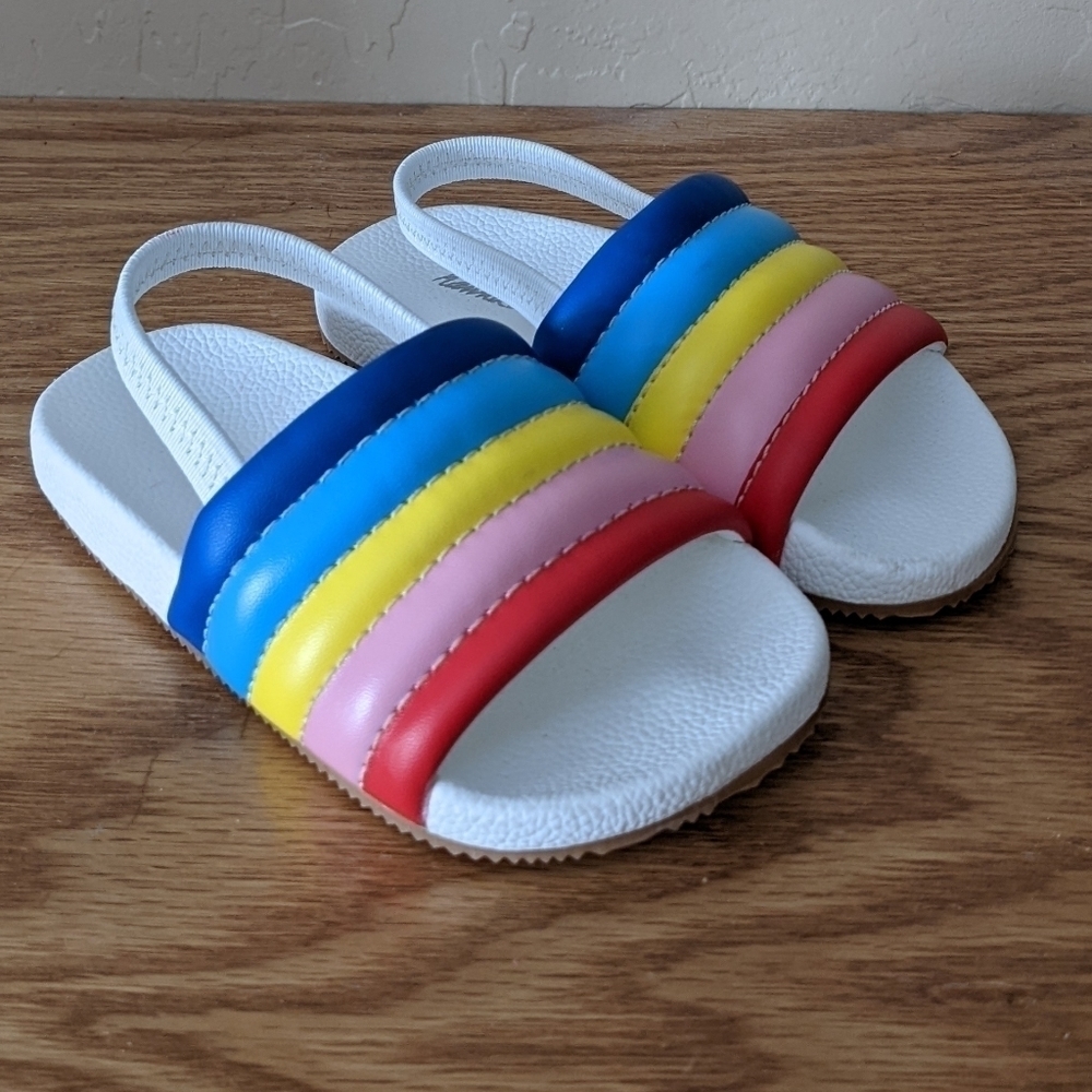 Hanna Andersson Baby Girl Rainbow Slides